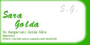 sara golda business card