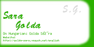 sara golda business card